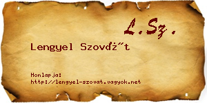 Lengyel Szovát névjegykártya